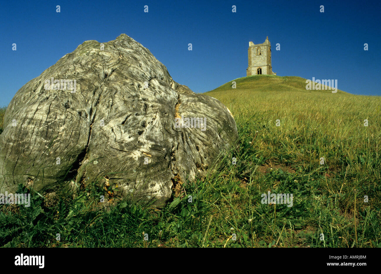 Burrow Mump (National Trust), Somerset, Royaume-Uni. Banque D'Images