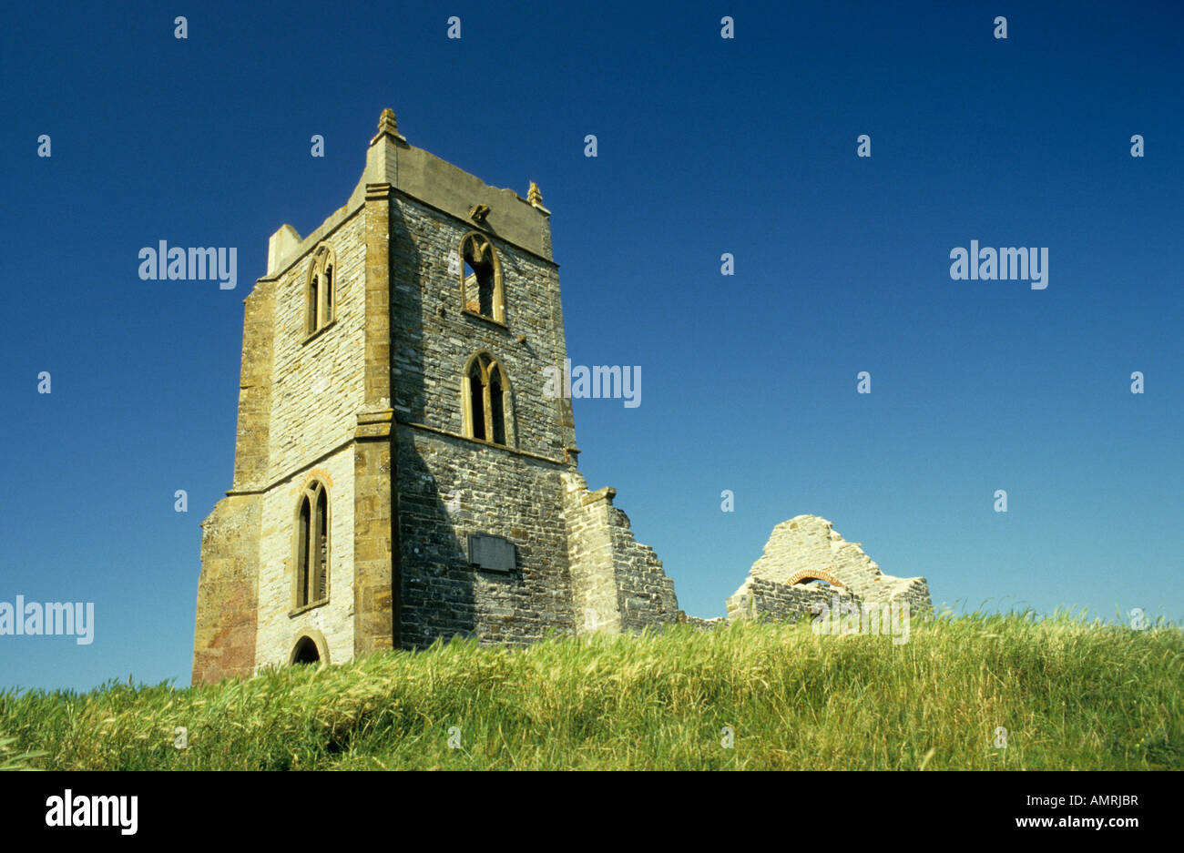 Burrow Mump (National Trust), Somerset, Royaume-Uni. Banque D'Images