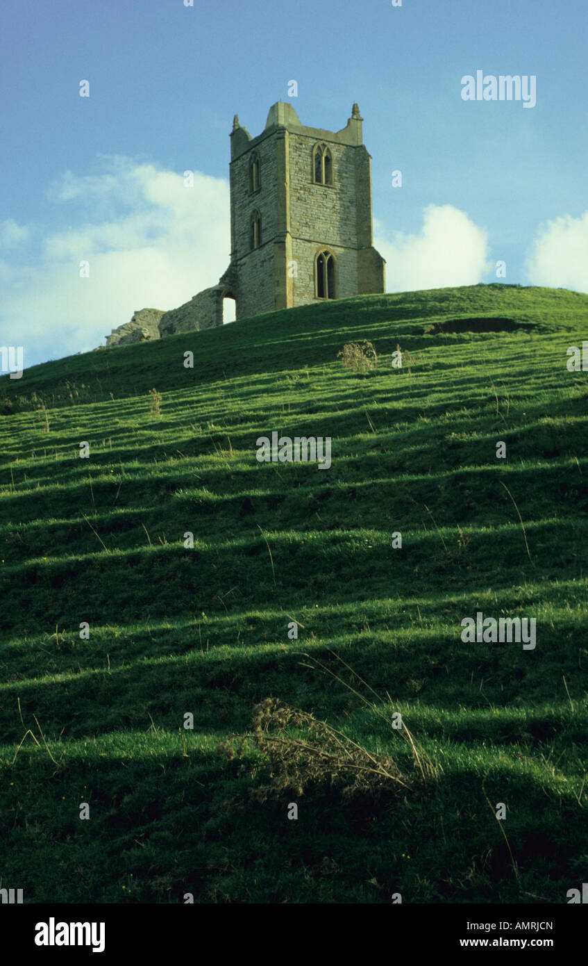 Burrow Mump (National Trust), Somerset, Royaume-Uni. Banque D'Images