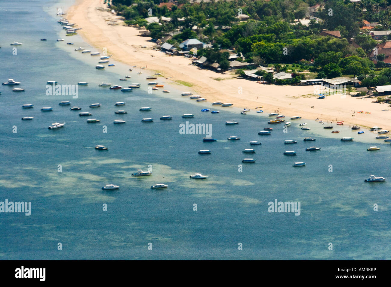 Vue aérienne de la plage de Nusa Dua Bali Indonésie Banque D'Images