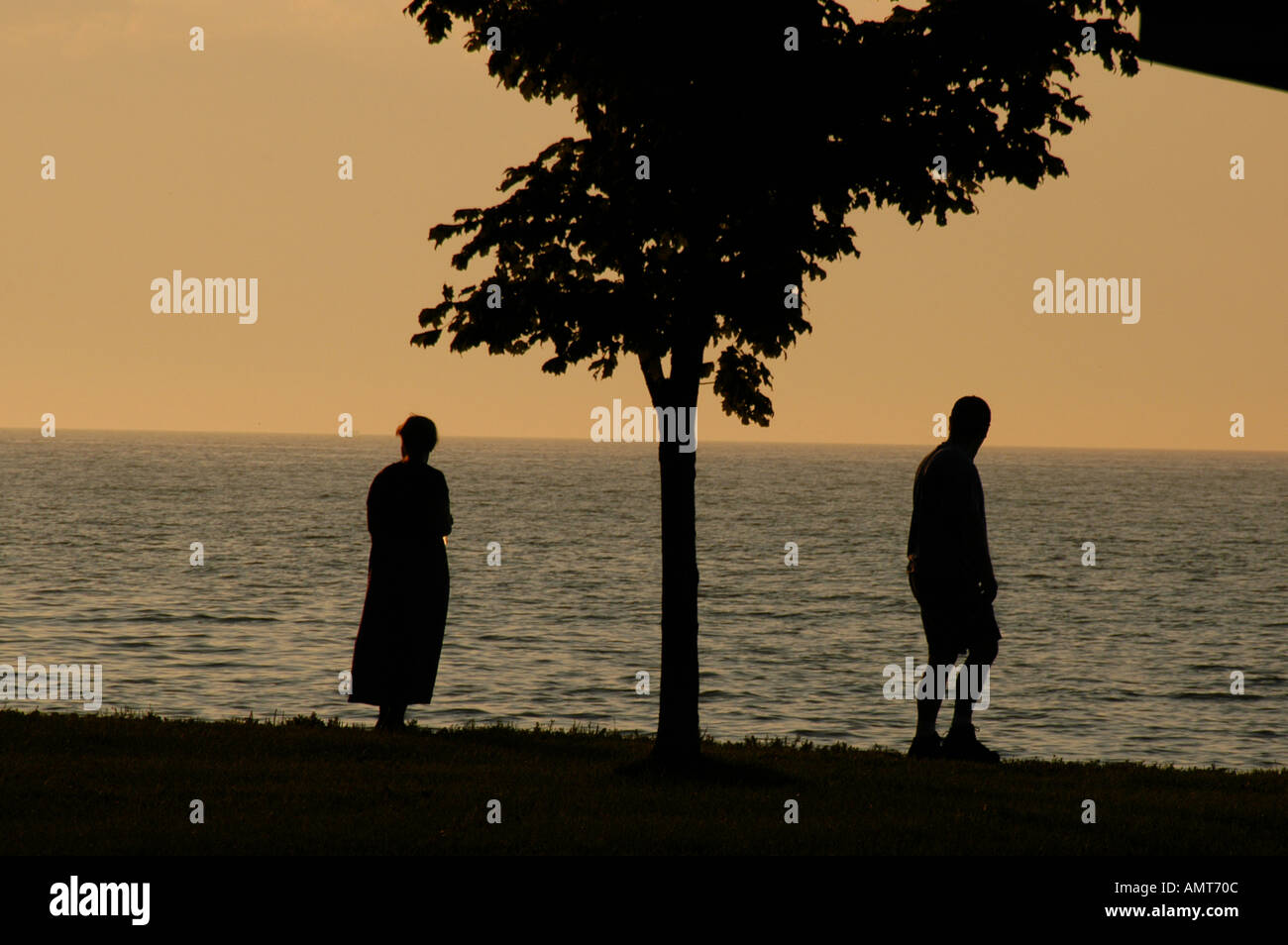 Homme et femme sur la plage Banque D'Images