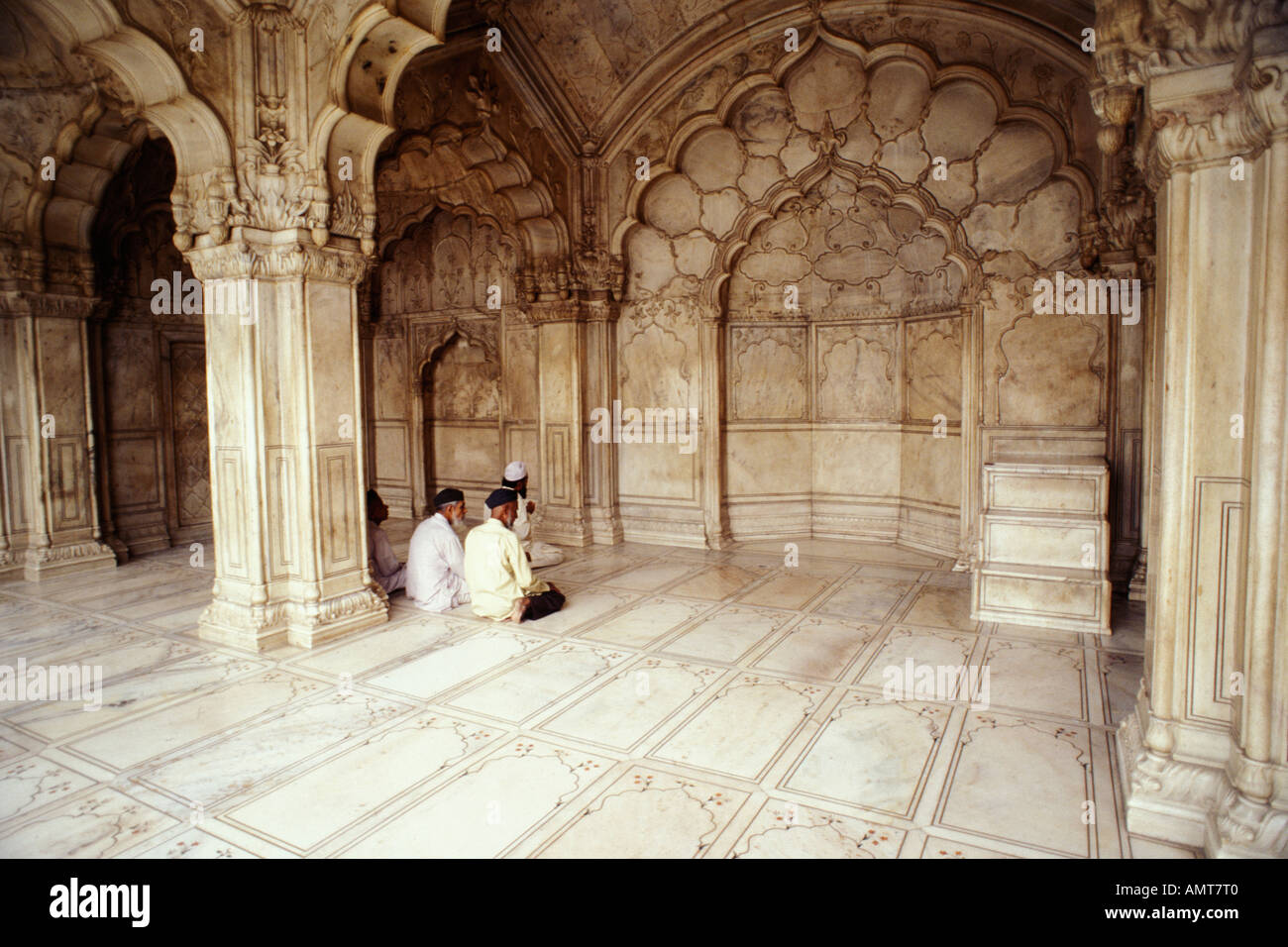 L'Inde, Delhi, à la prière, Moti Mahal, le Fort Rouge Banque D'Images