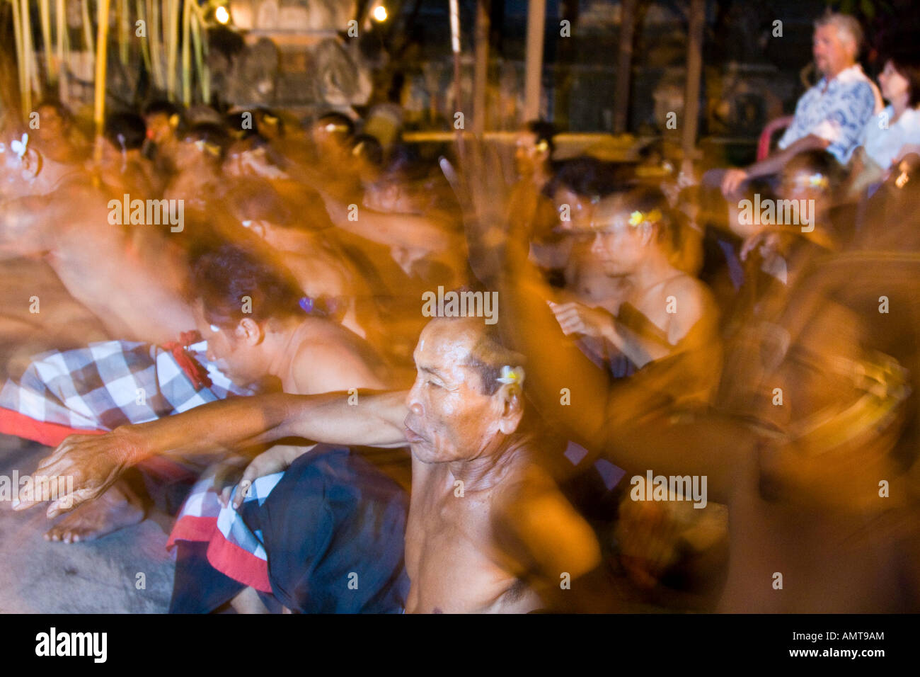 Spectacle de danse Kecak Ubud Bali Indonésie Banque D'Images Spectacle de danse Kecak Ubud Bali Indonésie Banque D'Images