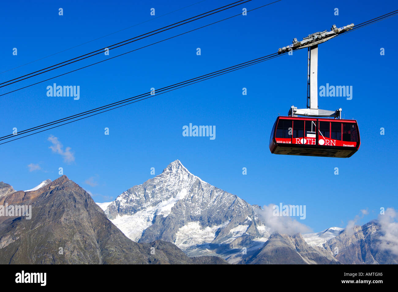En face de Mt Weisshorn, Zermatt, Valais, Suisse Banque D'Images