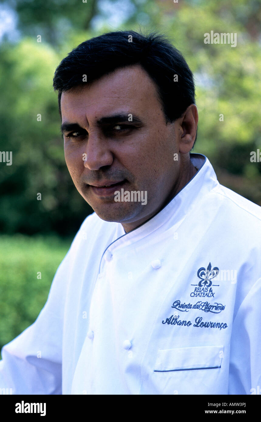 Chef étoilé au guide Michelin Albano Lourenço de l'hôtel Quinta das Lágrimas à Coimbra, Portugal central Banque D'Images