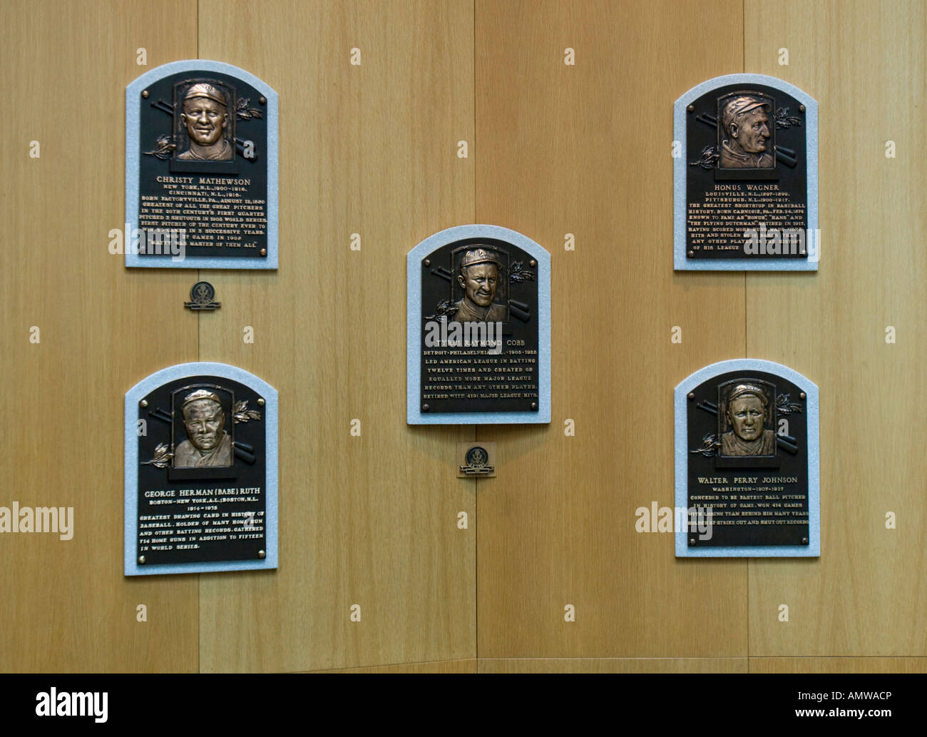 Des plaques d'affichage sur les immortels baseball Banque D'Images