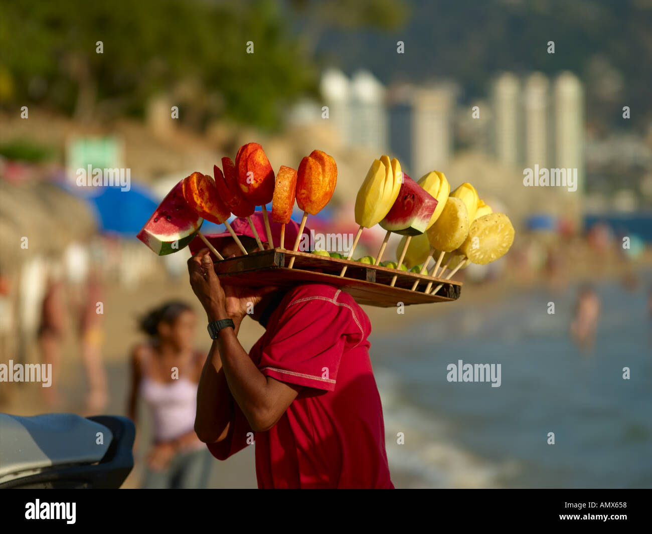 La baie d'Acapulco, Playa Icacos Banque D'Images