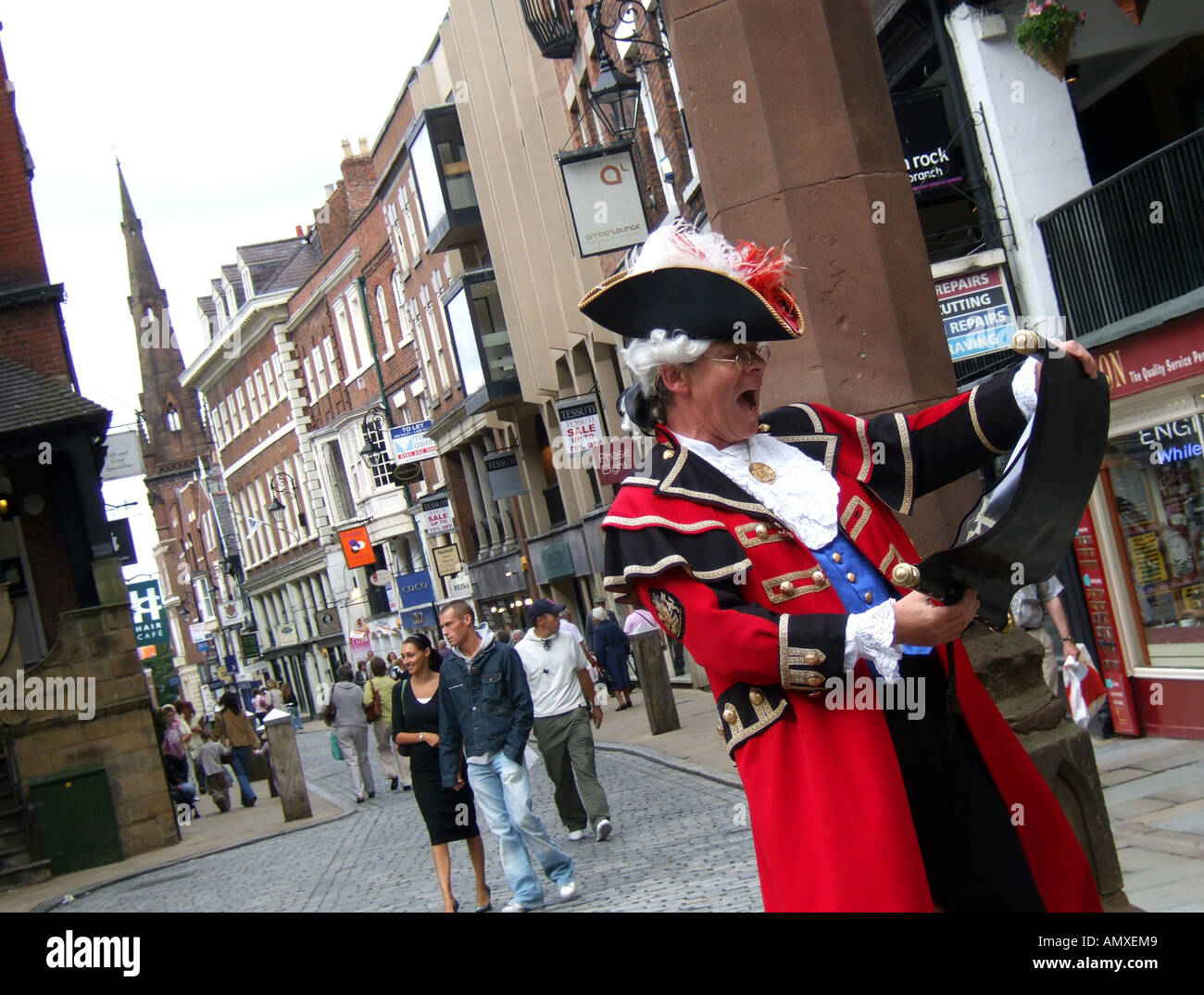 Chester, crieur, Chester Cheshire Angleterre UK Banque D'Images