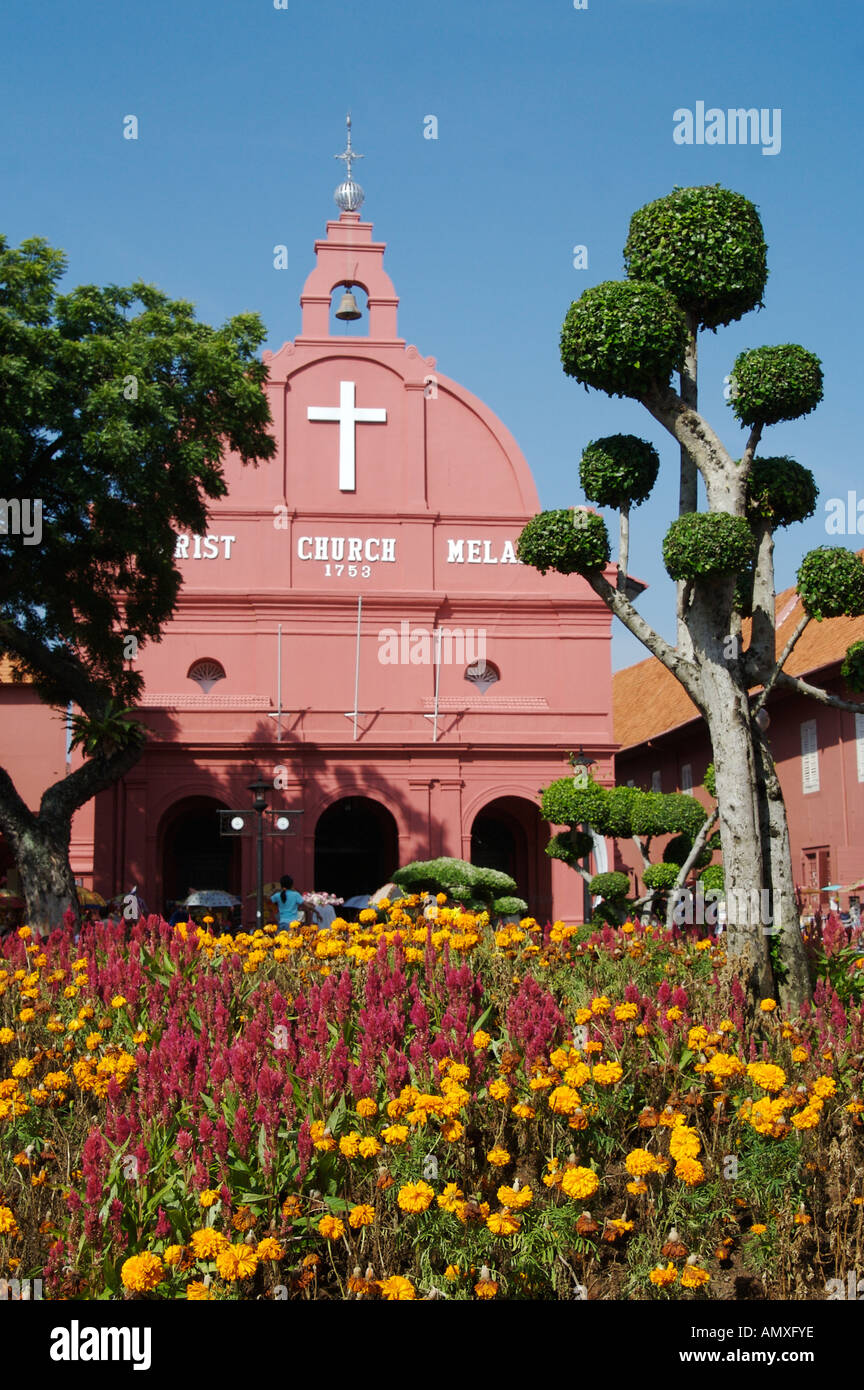 Historique L'Église du Christ à Malacca en Malaisie a été construit en 1753 Banque D'Images