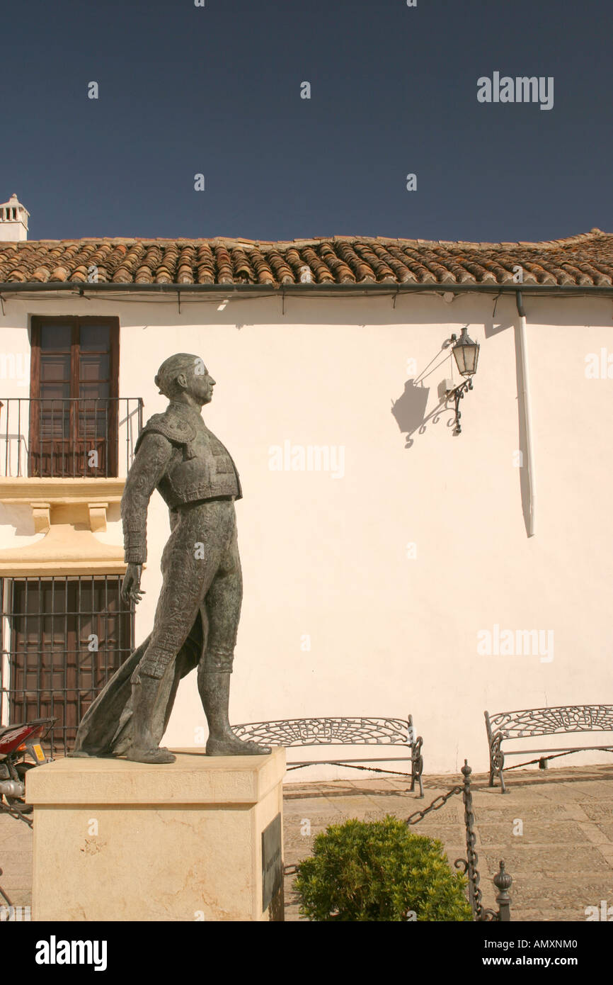 Statue Antonio Ordoñez Ronda Espagne Banque D'Images