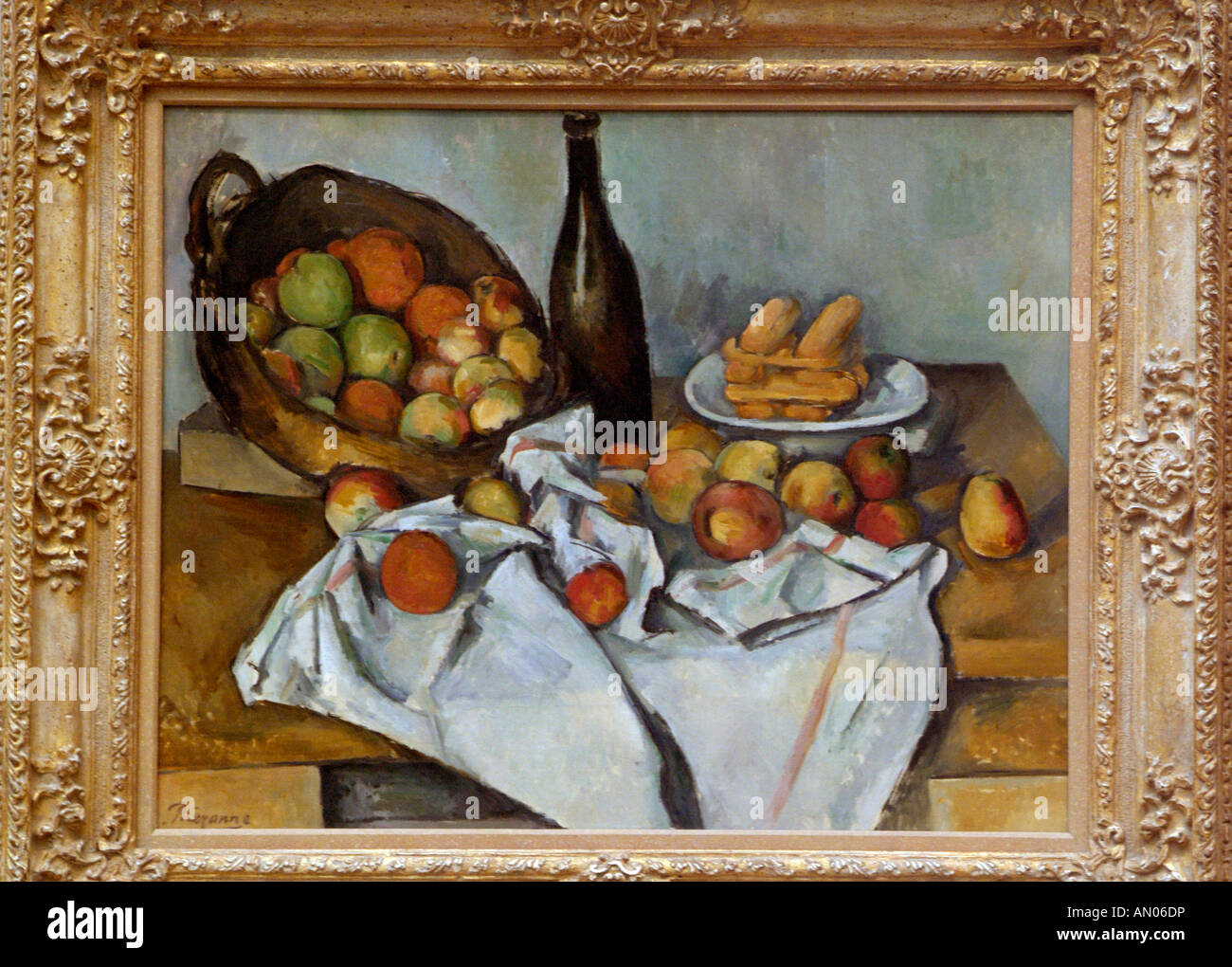 Le panier de pommes, de Paul Cézanne, 1895. Le célèbre Art Institute de Chicago. Banque D'Images