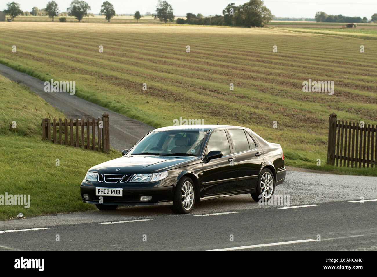 Saab, 95, Aero, luxe, berline, performance, voiture, suédois, Suède, général, moteurs, noir, brillant, polonaise, de l'alliage, roues, transpo Banque D'Images