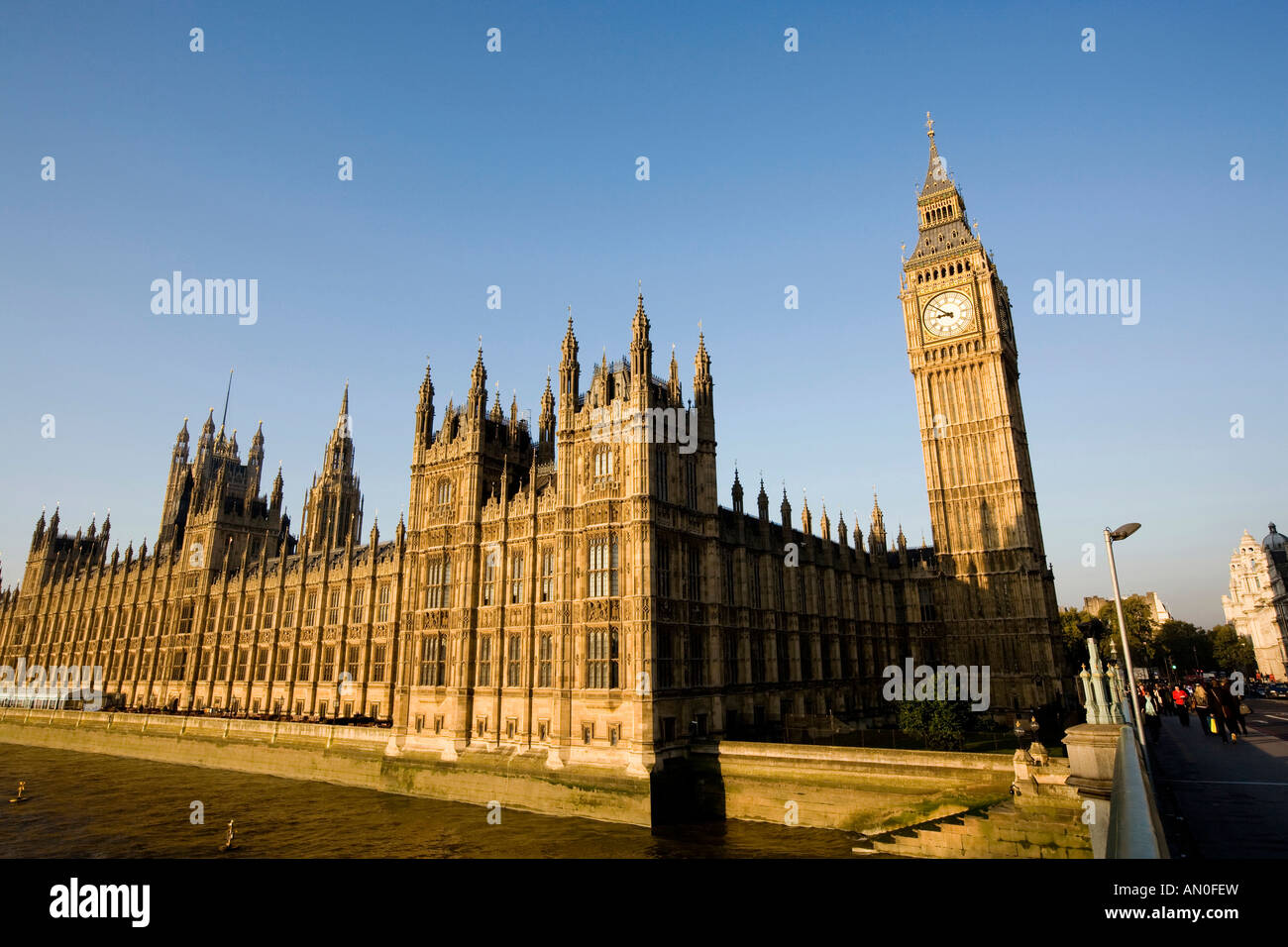 UK London du Palais de Westminster, Big Ben St Stephens Tower tôt le matin Banque D'Images