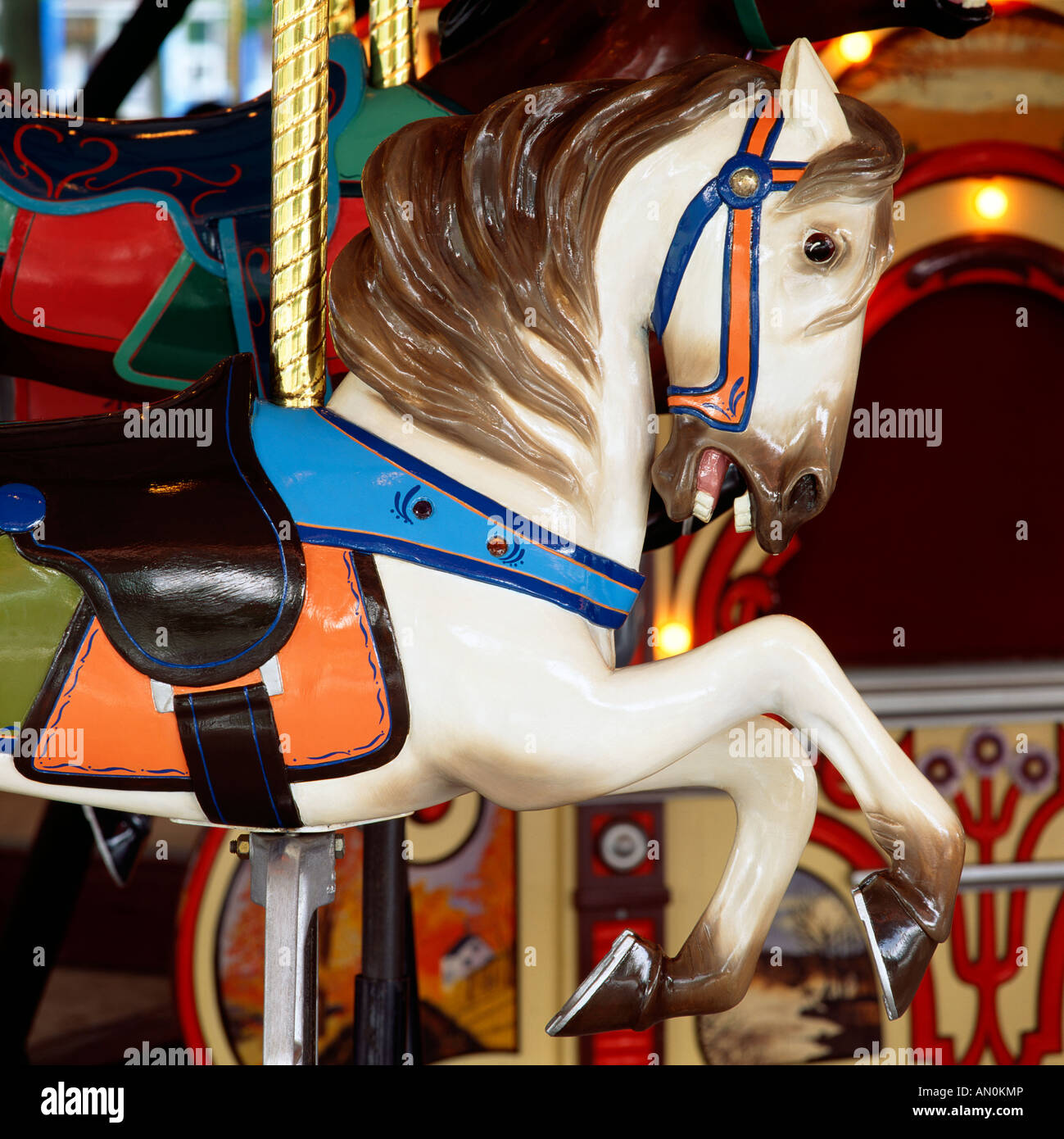 Doté d'un carrousel à cheval Bland 'Park' près de Altoona, Blair County, California, USA., Banque D'Images