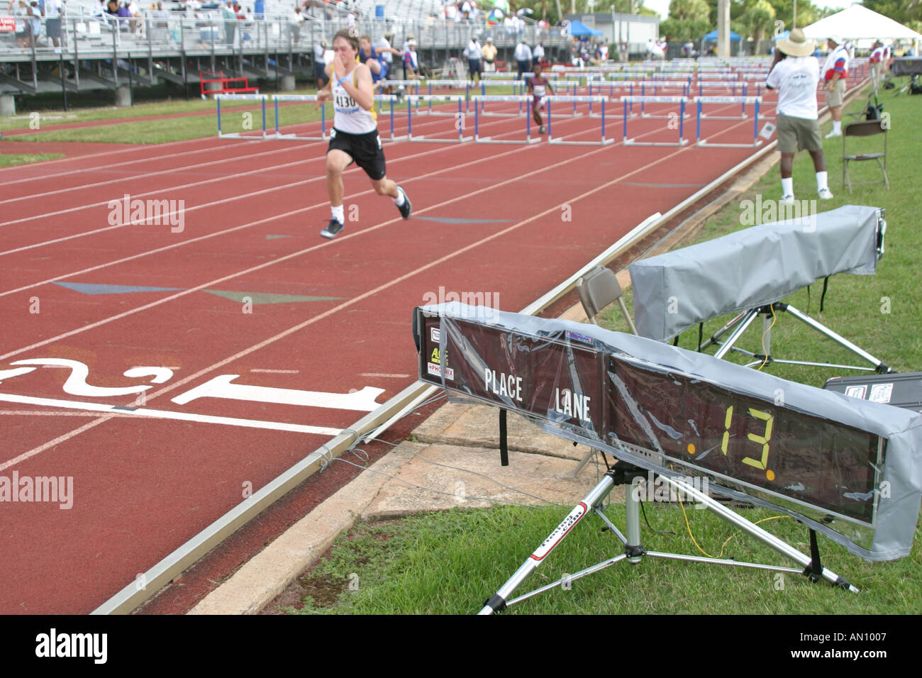 Miami Florida,Tropical Park,USA Track and Field National Junior Olympics,Etudiants éducation élèves élèves élèves,école,campus,apprendre apprend l'apprentissage,t Banque D'Images