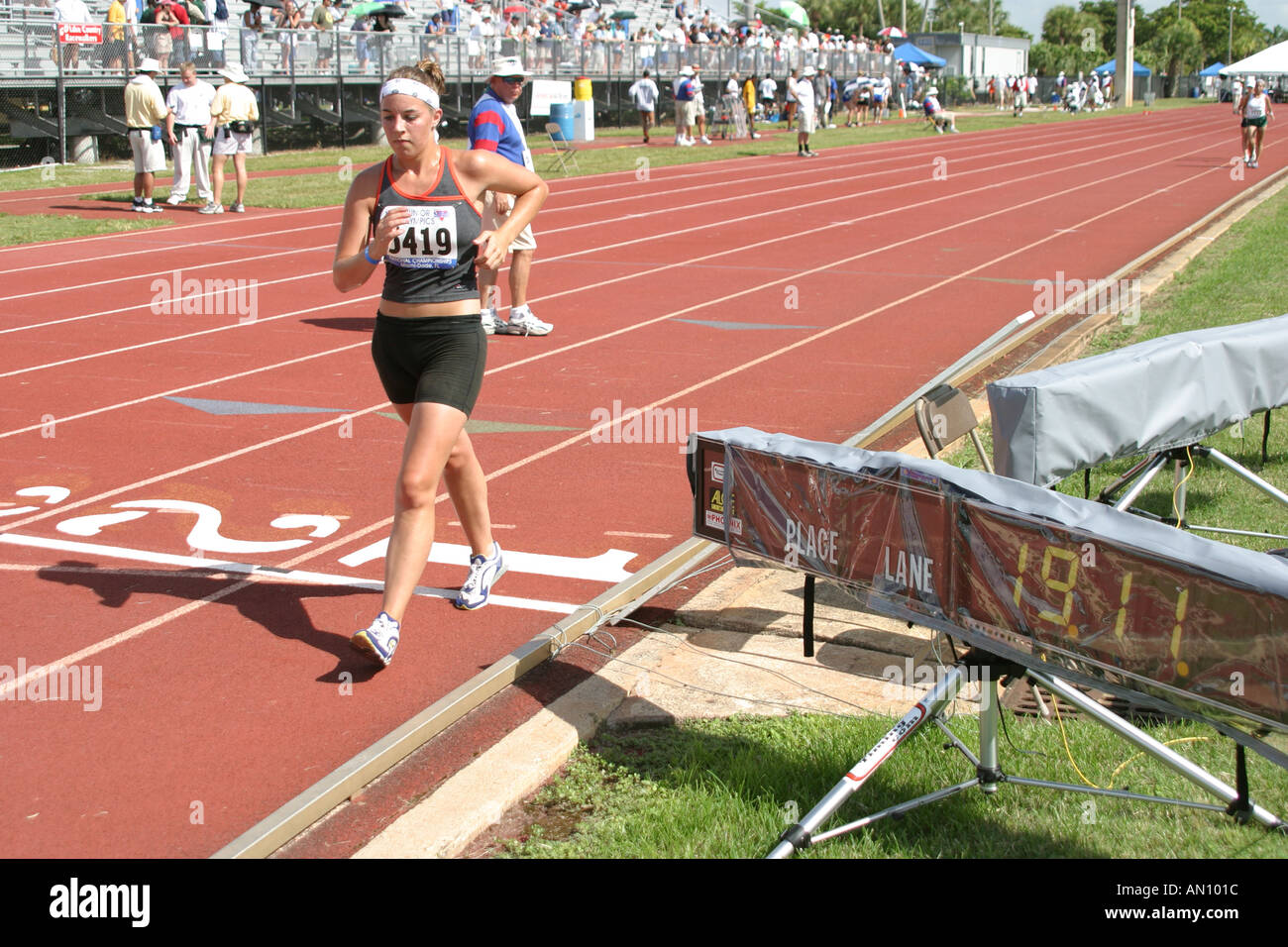 Miami Florida,Tropical Park,USA Track and Field National Junior Olympics,Etudiants éducation élèves élèves élèves,école,campus,apprendre apprend l'apprentissage,t Banque D'Images
