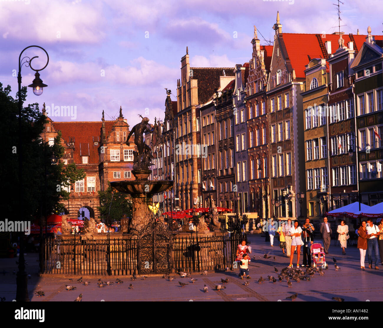 Pologne Gdansk Long Market Banque D'Images