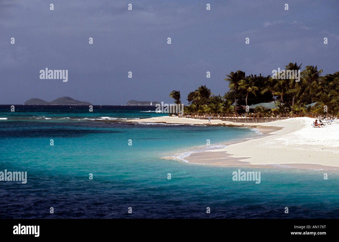 Plage de l'île des Caraïbes, Banque D'Images
