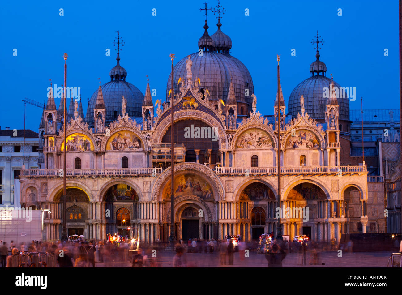 Basilica di San Marco à la Piazza San Marco (Place Saint Marc), Venise, Vénétie, Italie, Europe. Banque D'Images
