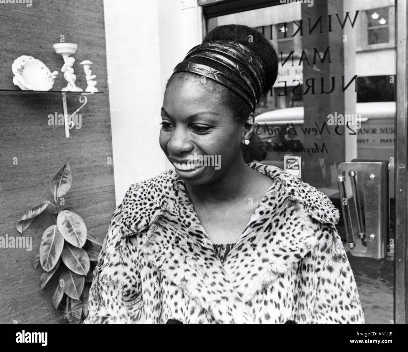 NINA SIMONE (1933-2003) Le chanteur à Londres en avril 1967. Photo Tony Gale Banque D'Images