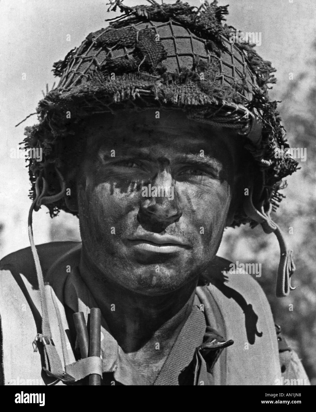 Us paratrooper Banque d'images noir et blanc Alamy