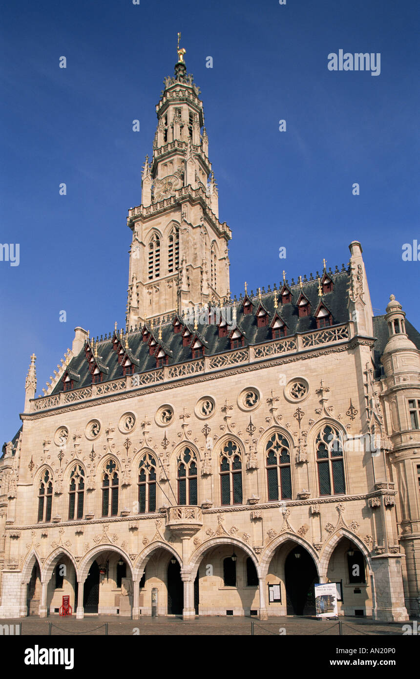 La France, Pas de Calais, Arras, Hôtel de Ville Banque D'Images