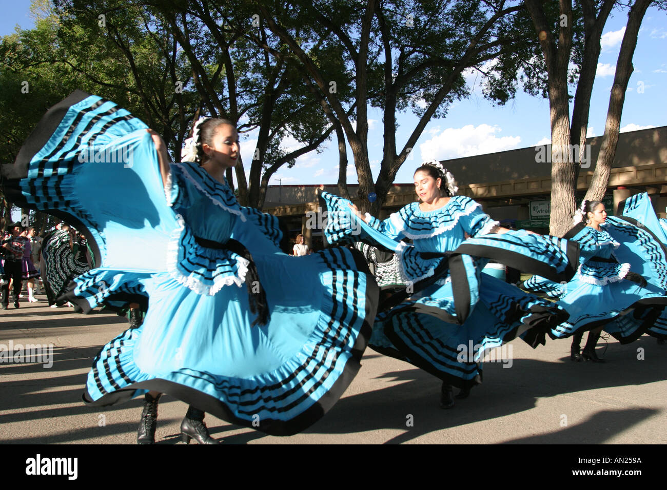 Albuquerque Nouveau-Mexique,Foire de l'État du Nouveau-Mexique,participants au défilé culturel,NM091603 W0040 Banque D'Images