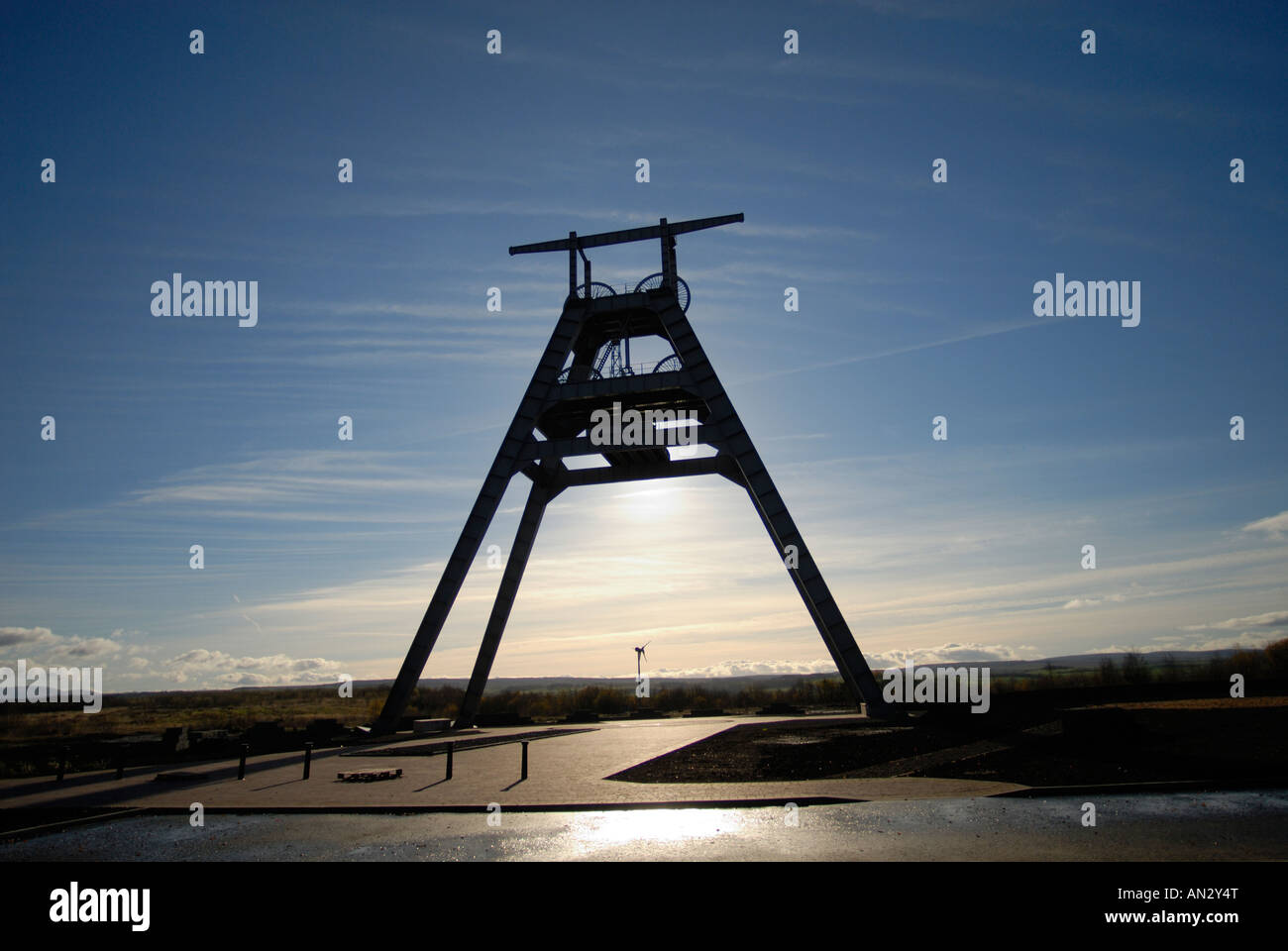 Baronnie 'A' près du Auchinleck en Ayrshire, Ecosse. L'ancien site d'extraction du charbon est aujourd'hui un monument de l'industrie du charbon Banque D'Images