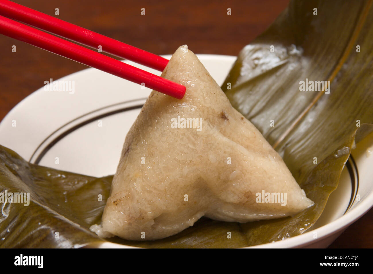 Boulette de riz consommés durant le festival du bateau dragon Banque D'Images