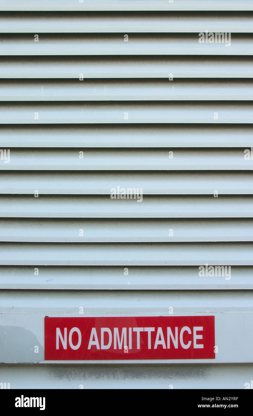Aucun signe d'admission Banque D'Images
