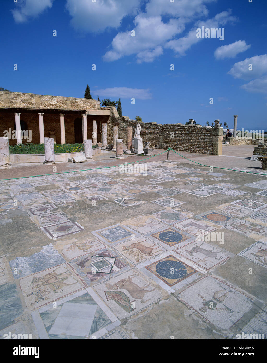 La Villa Romaine de Carthage / Mosaïque / Marbre, Tunis, Tunisie Banque D'Images