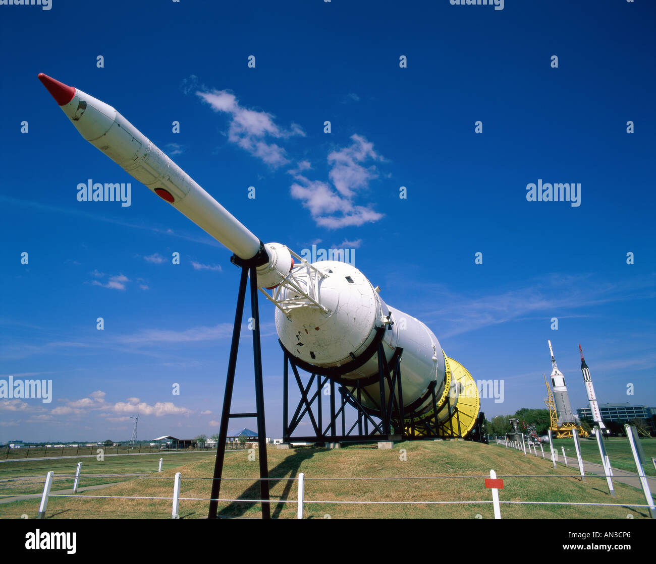 NASA / Lyndon B Johnson Space Center / Rocket, Houston, Texas, USA Banque D'Images