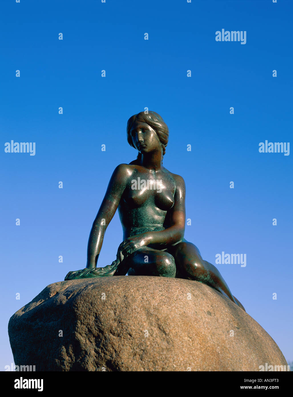 Statue de la Petite Sirène, Copenhague, Danemark Banque D'Images