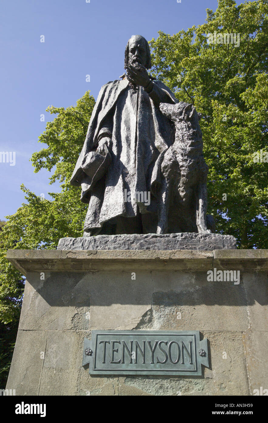 Statue de 'Monsieur Alfred Lord Tennyson' Lincoln Lincolnshire en Angleterre Banque D'Images