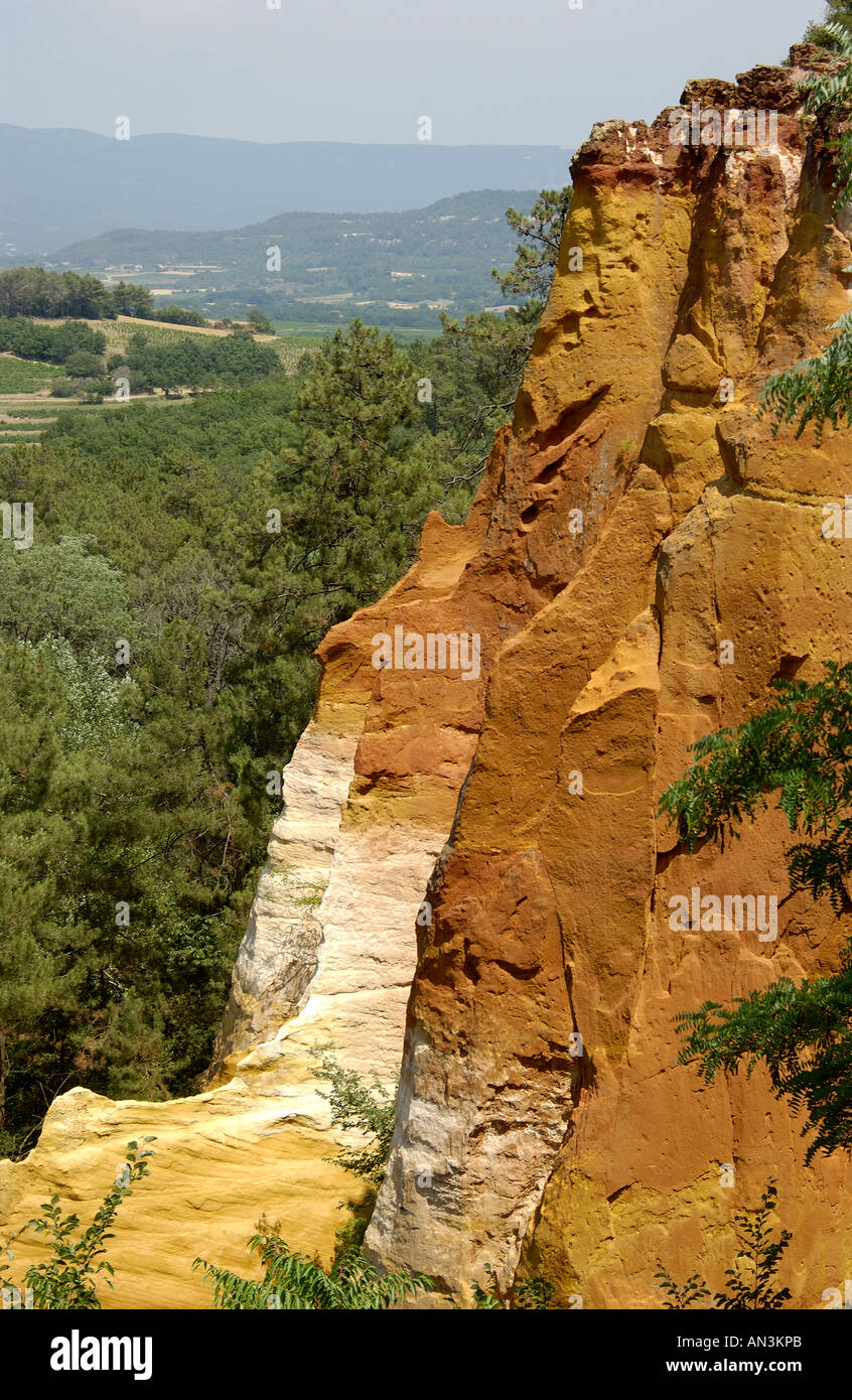 L'ocre, Roussillon, Département Vaucluse, France, Europe Banque D'Images