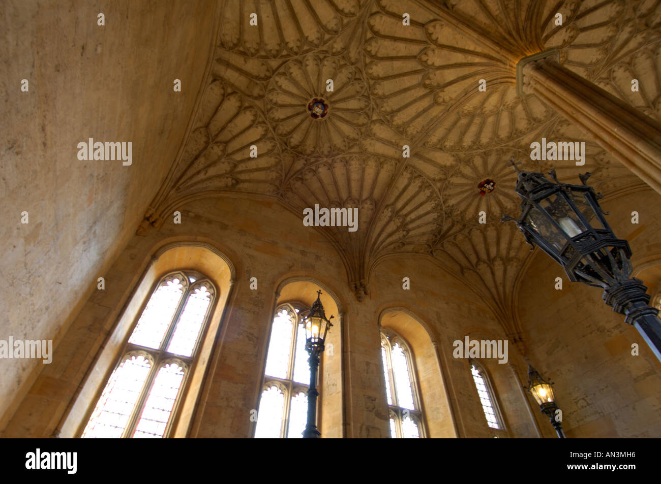 Plafond orné à Christ Church College à Oxford Banque D'Images