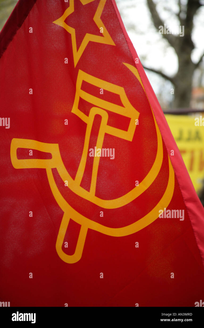 Drapeau communiste Banque D'Images