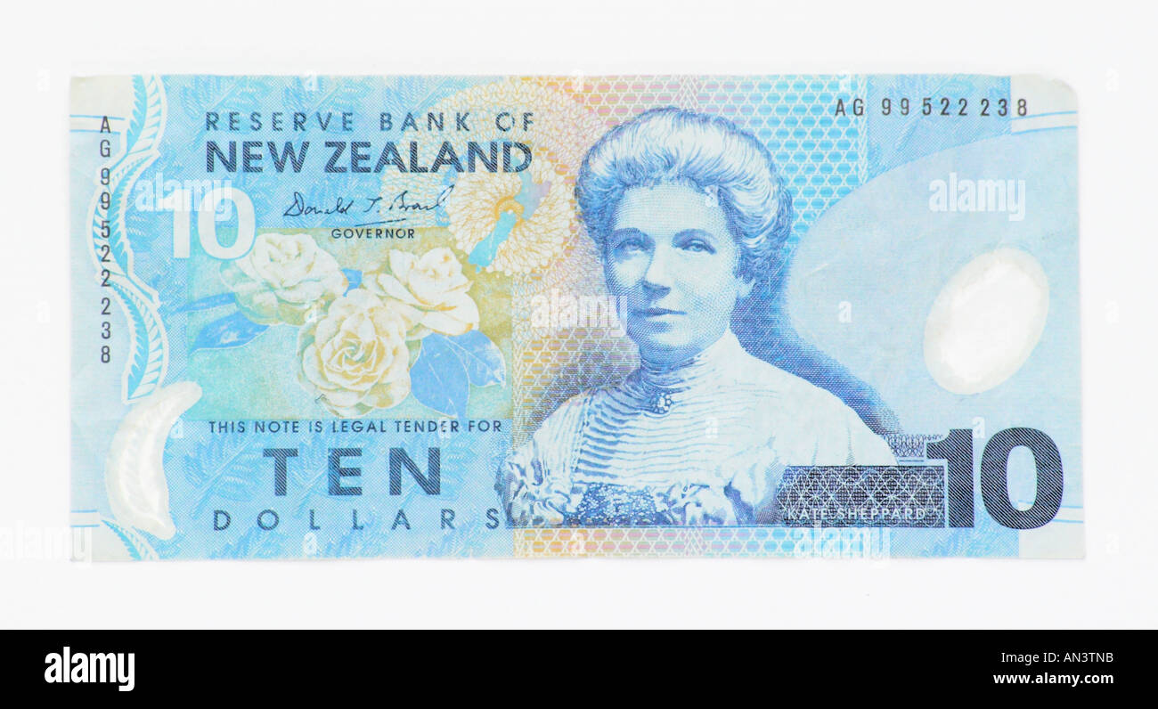 La NOUVELLE ZELANDE Nota dix dollars Banque D'Images