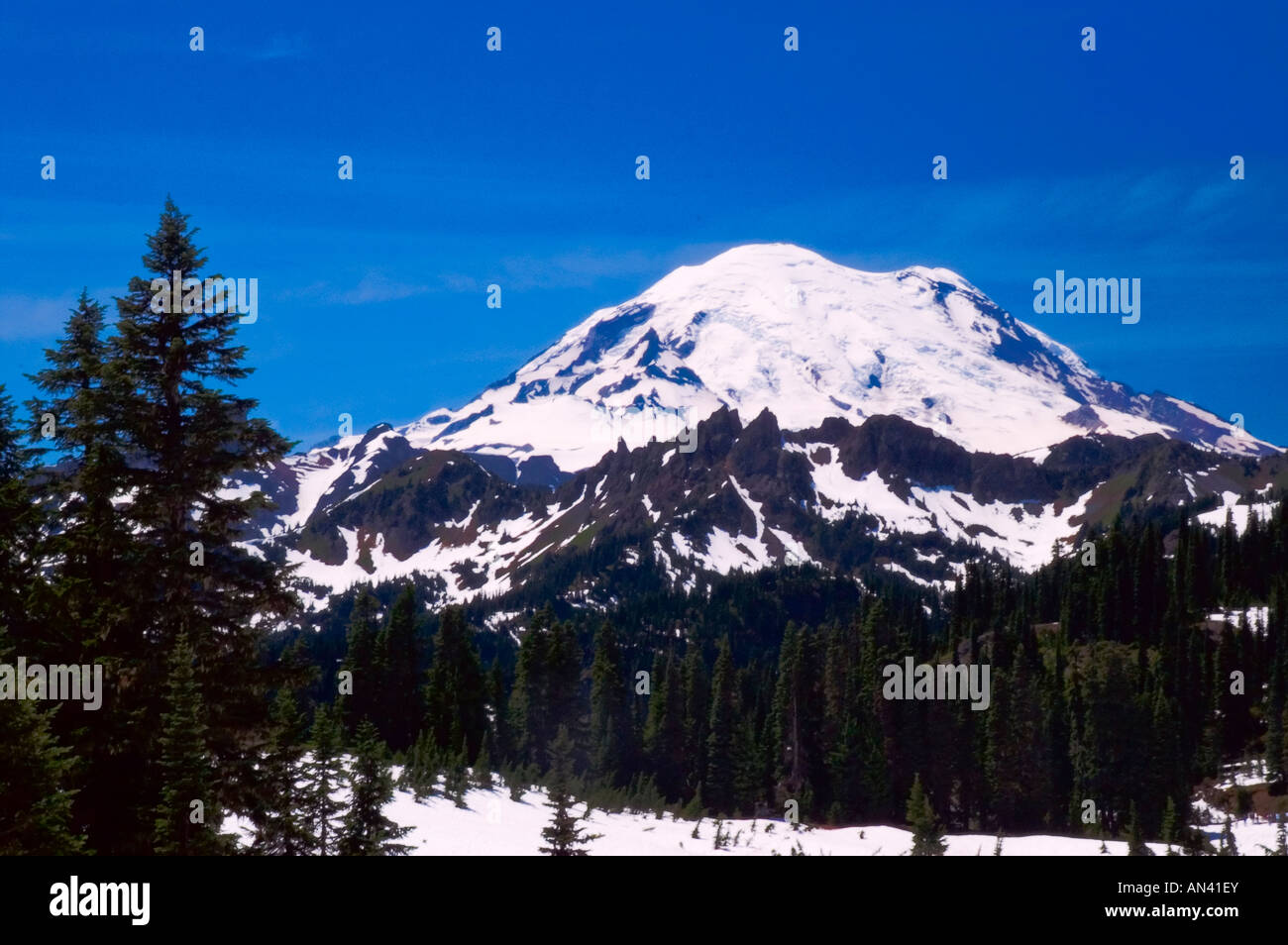 Rainier de Chinook Col Banque D'Images