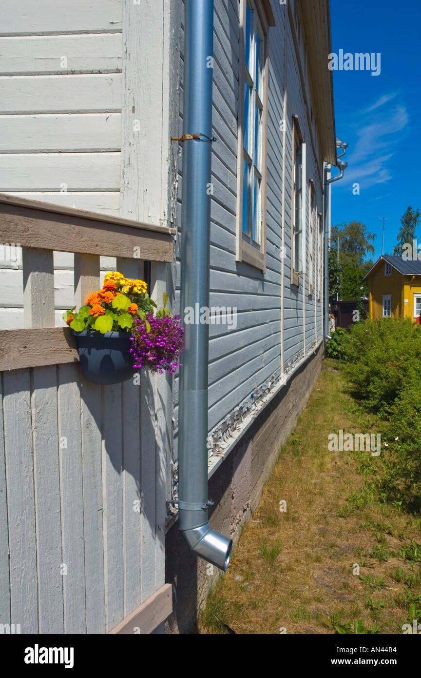 Une scène de la vieille ville de Rauma Satakunta Finlande Europe Banque D'Images