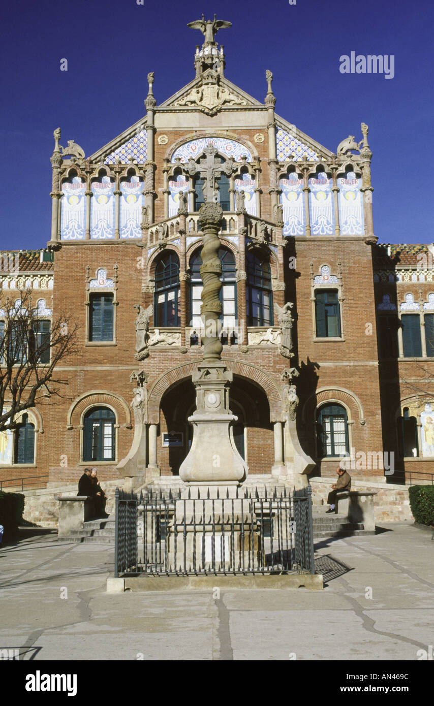 Hôpital de la Santa Creu i de Sant Pau Barcelona La Catalogne Espagne Banque D'Images