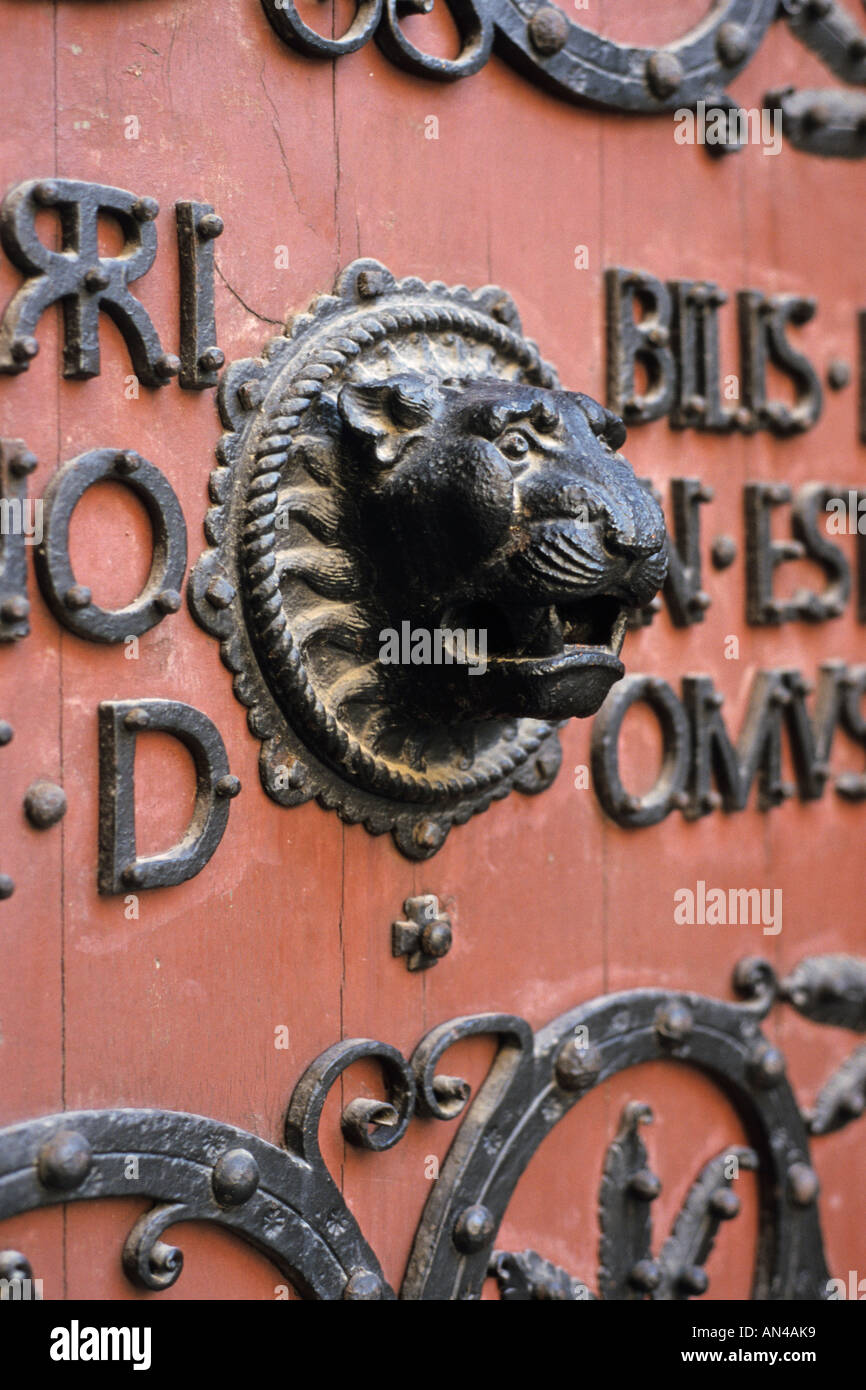 Porte de la cathédrale, Erfurt, Allemagne Banque D'Images