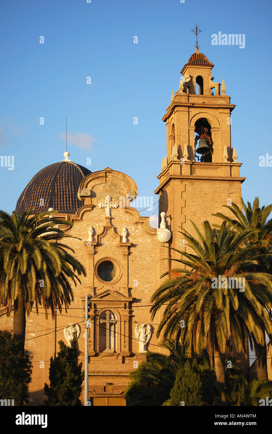 Eglise de San Pedro Apostol, Sueca, Costa del Azahar, province de Valence, Espagne Banque D'Images