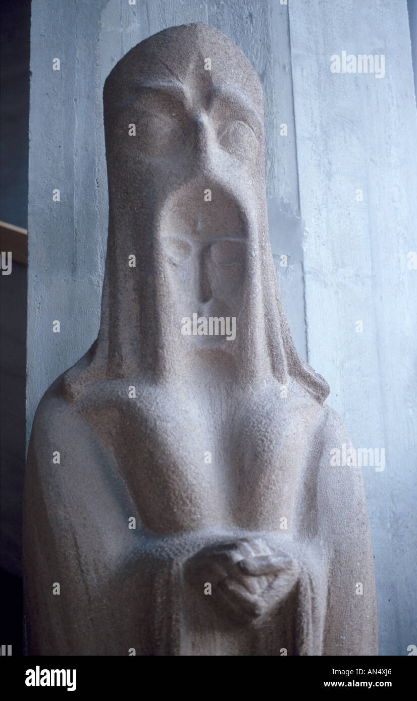 Sculpture par docteur Rudolf Steiner dans le hall de l'immeuble. Goetheanum Banque D'Images