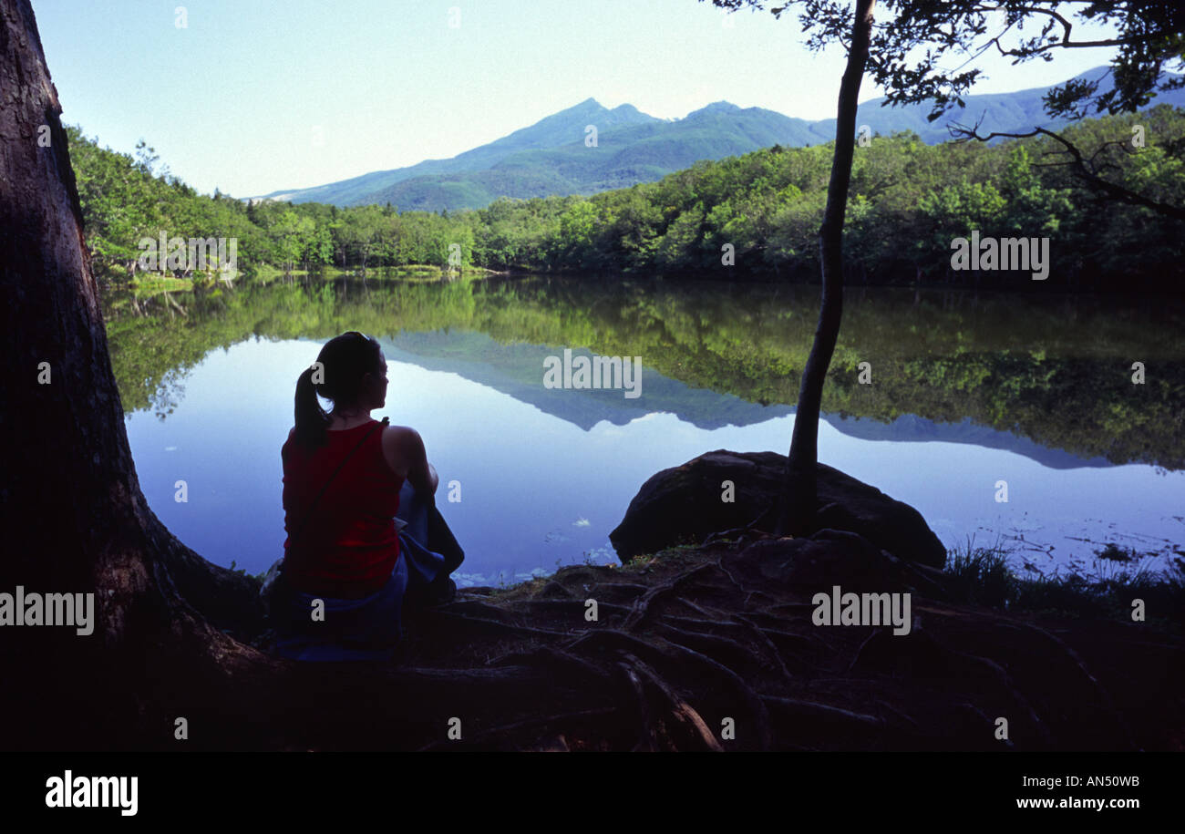 Shiretoko-Goko Shiretoko-Hanto (5 lacs) site du patrimoine mondial, Hokkaido, Japon Banque D'Images