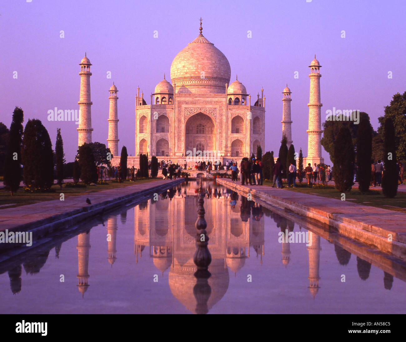 L'Inde Uttar Pradesh Agra Taj Mahal mausoleum Banque D'Images