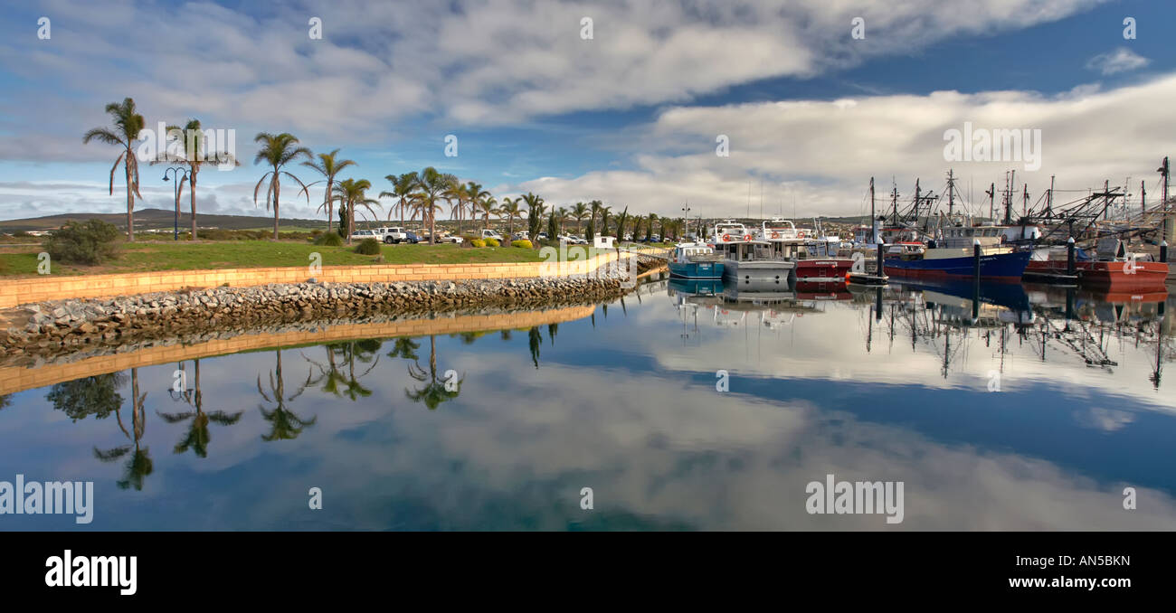Les bateaux de pêche amarrés marina Port Lincoln, Australie du Sud Banque D'Images
