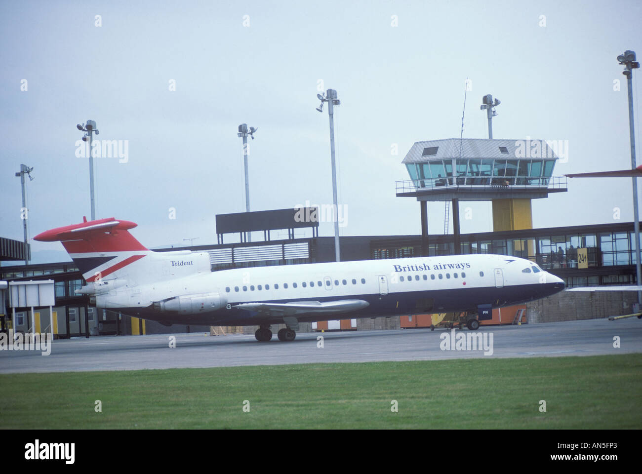 Hawker Siddeley Trident l'aéroport de Glasgow en Écosse Banque D'Images