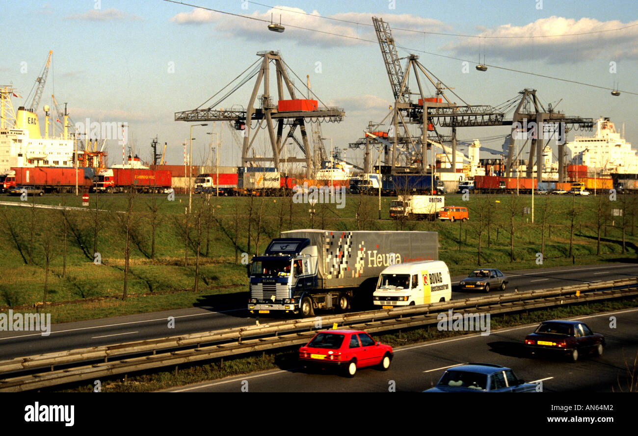 Port Europoort Rotterdam Pays-Bas Hollande Banque D'Images