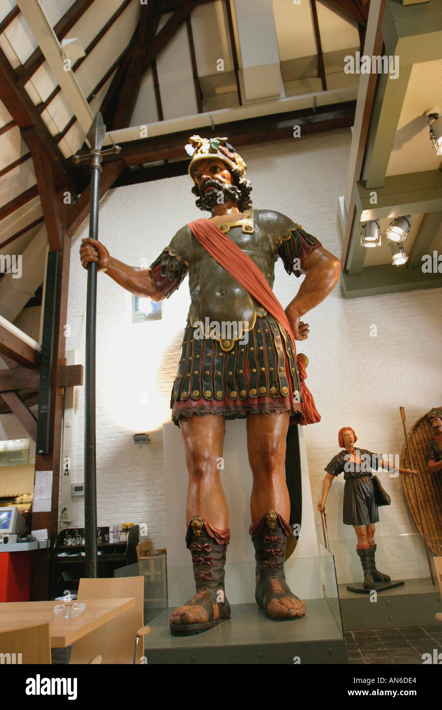 Amsterdam Pays-Bas David et Goliath dans l'histoire Musée cafe Banque D'Images